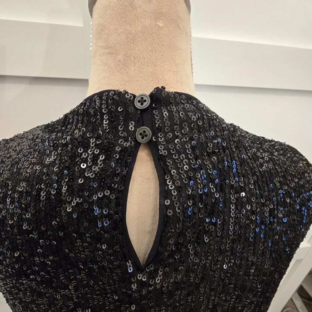 Chico's Black Label Sequin Shell Top - 12 - Black NWT - Picture 7 of 11